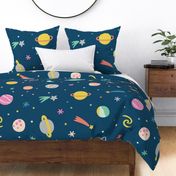 Colorful Planets Pattern