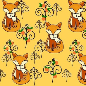 The Fox & the Whimsical Woods / Yellow  