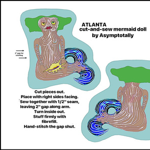 Atlanta mermaid doll panel