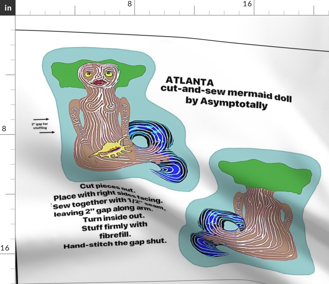 Atlanta mermaid doll panel