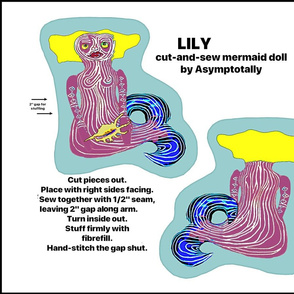 Lily Mermaid Doll Panel