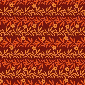 orange botanical stripes by rysunki_malunki