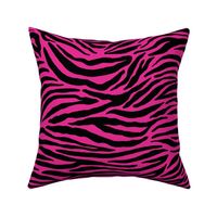 Zebra black and bright pink 