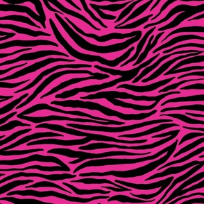 Zebra black and bright pink 
