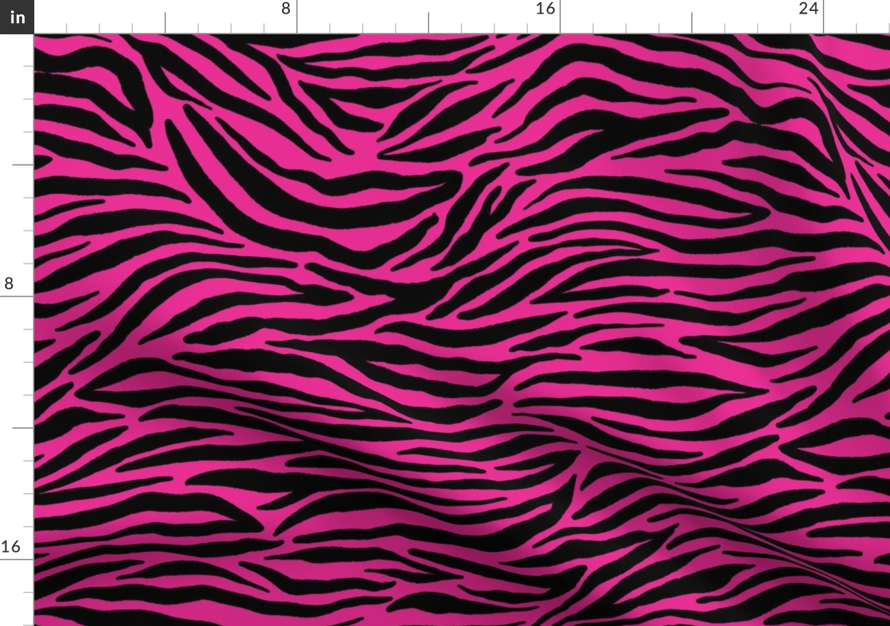 Zebra black and bright pink 