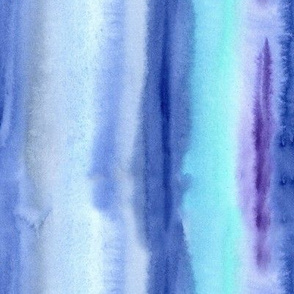 Watercolor wash striped tie-dye texture in blue and aqua