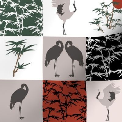 Cranes and Bamboo