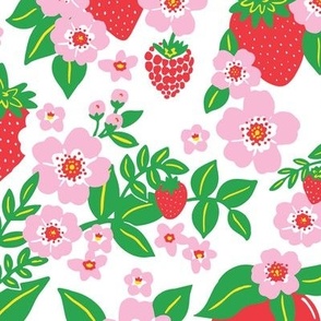 Strawberry Patch - White
