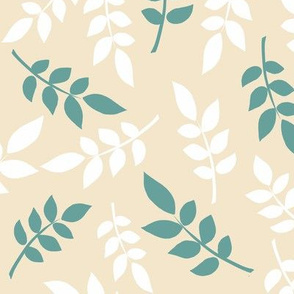 Ditsy Leaf Play 2 | Cream + Green