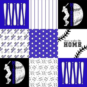 Baseball//Miners - Wholecloth Cheater Quilt
