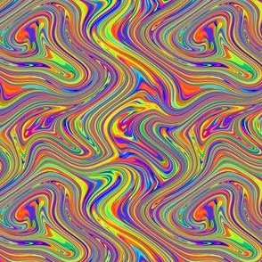 Electric Liquid Rainbow Psychedelic Pswirls - Small Scale