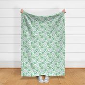 chintz in green