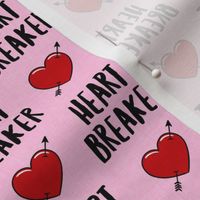 heart breaker - heart & arrow valentines - pink - LAD19