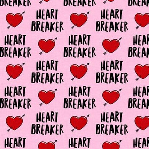 heart breaker - heart & arrow valentines - pink - LAD19
