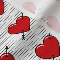 heart & stripes - red - valentines - LAD19
