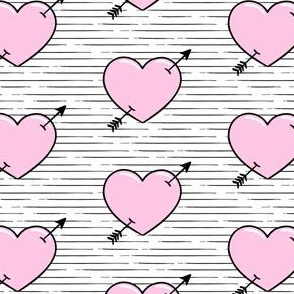 heart & stripes - pink - valentines - LAD19