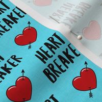 heart breaker - heart & arrow valentines - blue - LAD19