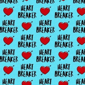 heart breaker - heart & arrow valentines - blue - LAD19