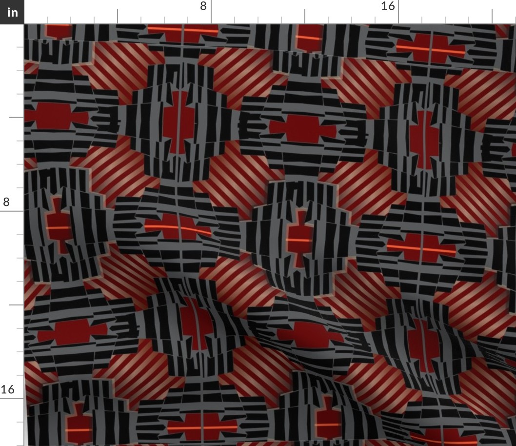 High-tech urban striped pattern