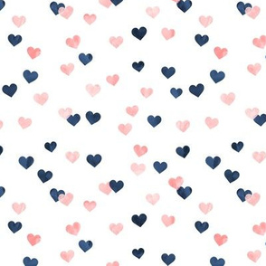 multi hearts - valentines - navy and pink - LAD19