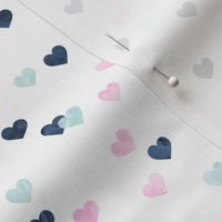 multi hearts - valentines - pink and blue  - LAD19