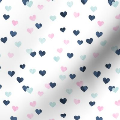 multi hearts - valentines - pink and blue  - LAD19