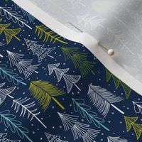 Oh' Christmas Tree - Navy Blue Ditsy Scale