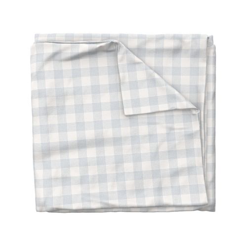 Crossover Plaid small: Cream & Chambray Blue Linear Plaid