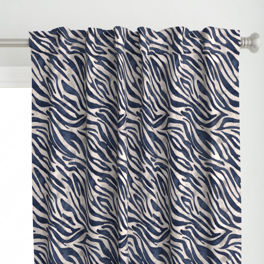 navy zebra print