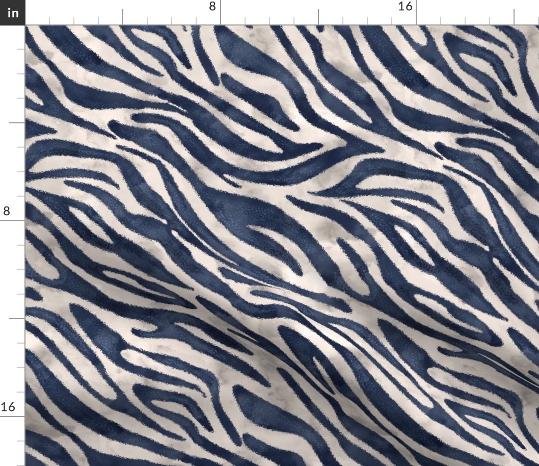 navy zebra print