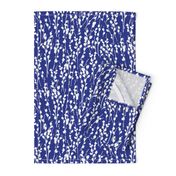 Pussy Willow | Deep Blue + White