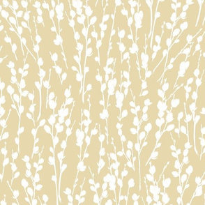 Pussy Willow | Soft Golden Wheat + White