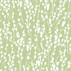 Pussy Willow | Celery Green + White