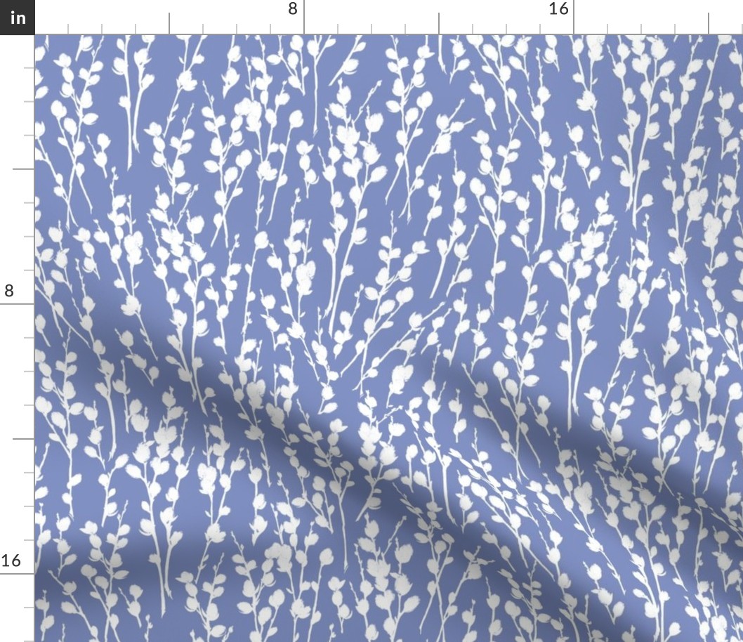 Pussy Willow | Soft Country Blue + White