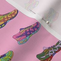 Running Shoe Pink Background