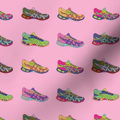 Running Shoe Pink Background