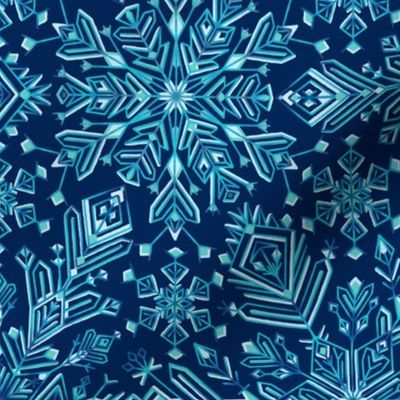 Winter snowflakes kaleidoscope