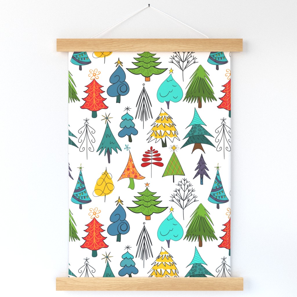 Christmas Tree Whimsy DIY Fat Qtr Tea Towel