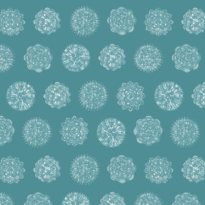 Kaleidoscope Monotone Deep Turquoise