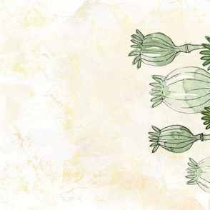 GreenPoppyPods_Tea Towel