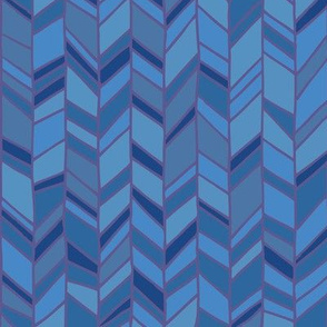 Blue Chevron with Purple