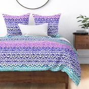 Tribal Aztec Rainbow Distressed Stripe- large scale