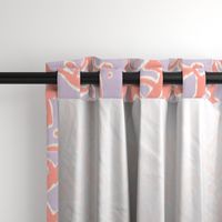 Lilac and coral ikat