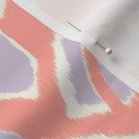 Lilac and coral ikat