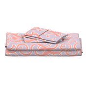 Lilac and coral ikat