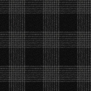 Crossover Plaid Dark small: Black & Cream Plaid