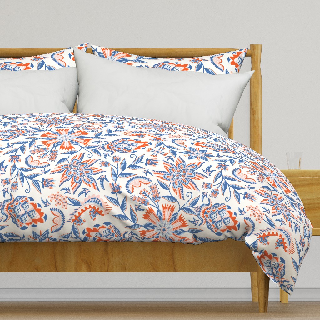 Coromandel Coast Chintz // Orange JUMBO