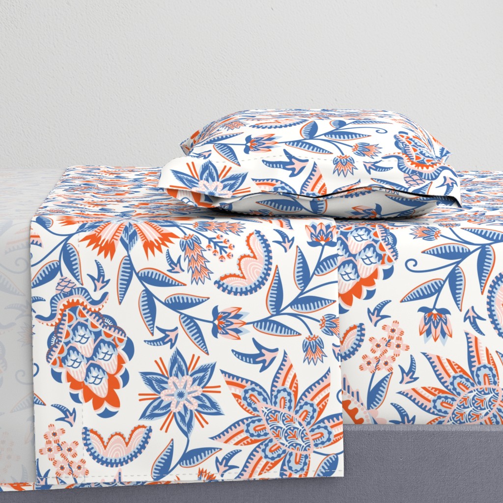 Coromandel Coast Chintz // Orange JUMBO