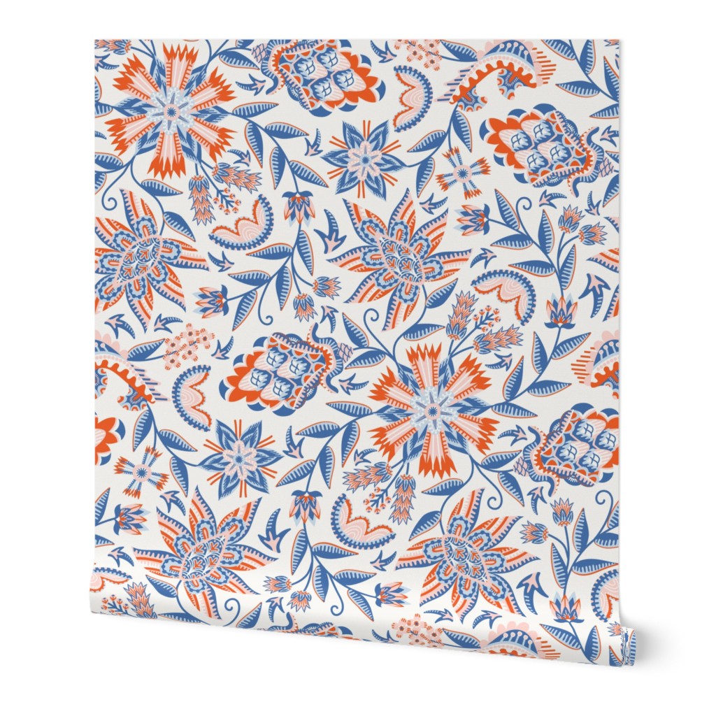 Coromandel Coast Chintz // Orange JUMBO