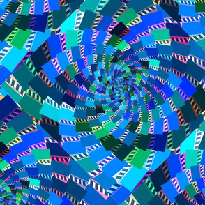 Blue Swirling Kaleidoscope